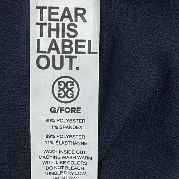 G Fore Pullover Mens L Blue Tech Jersey Golf 1/2 Zip Long Sleeve Stretch - Picture 9 of 13